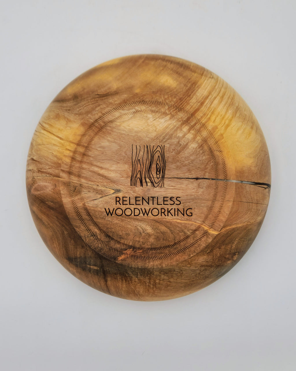 Orange Wood Bowl, 9" x 2"