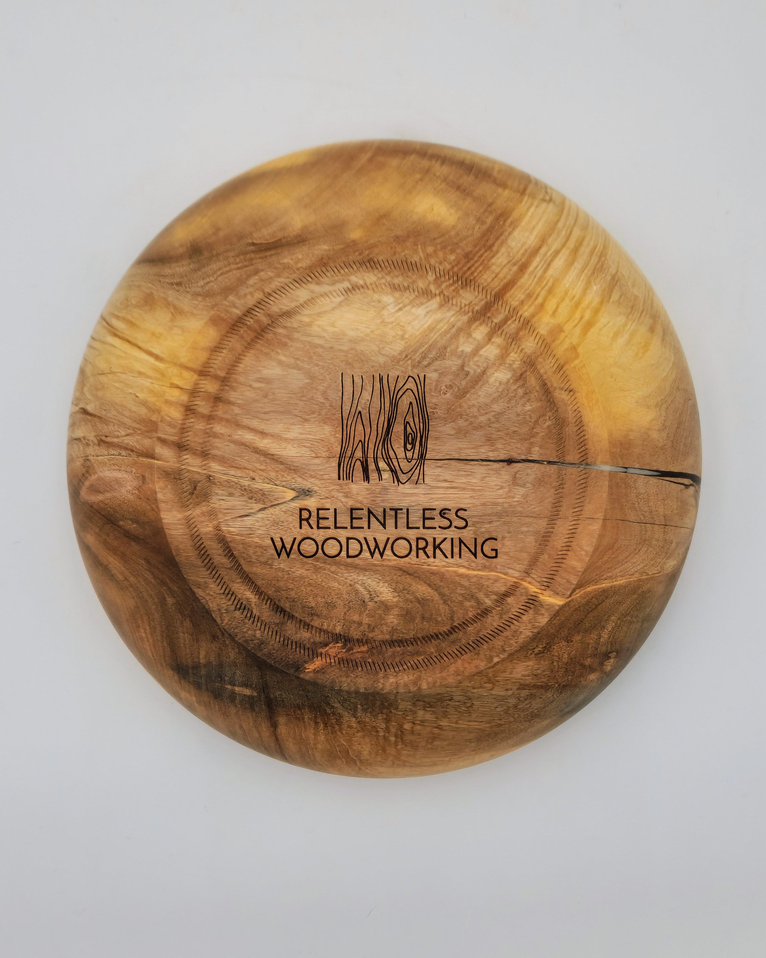 Orange Wood Bowl, 9" x 2"