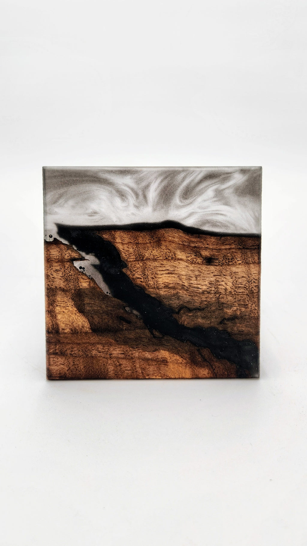 Continuous Grain Black Walnut & Metallic Epoxy | Set of 6 (E)