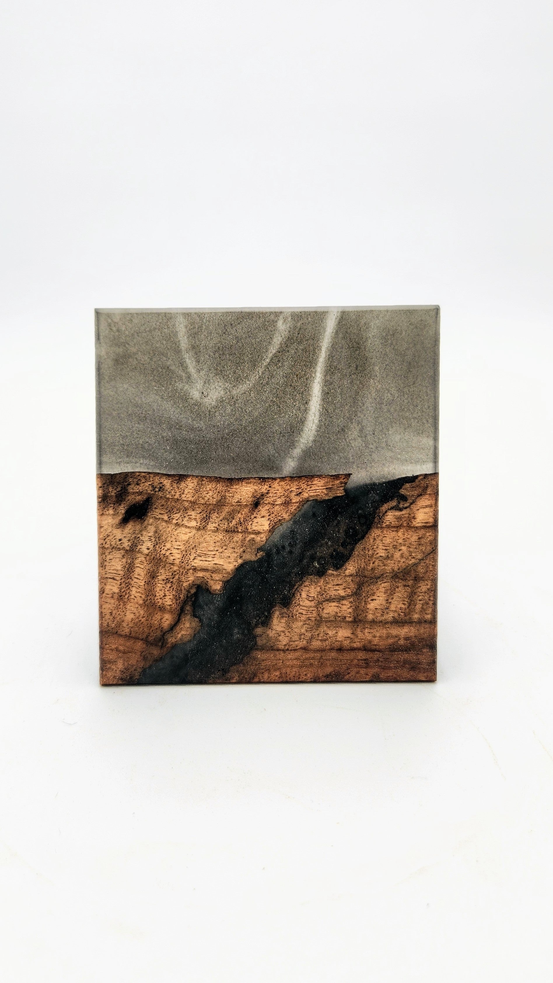 Continuous Grain Black Walnut & Metallic Epoxy | Set of 6 (F)