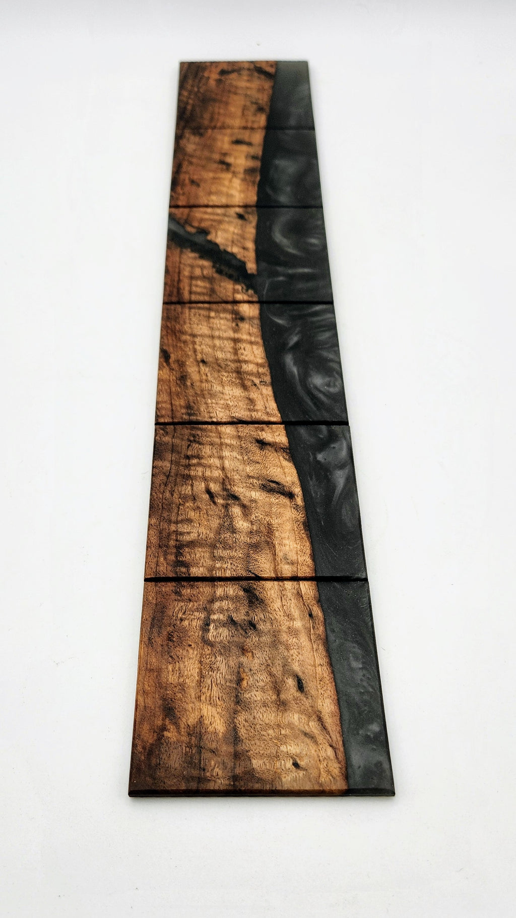 Continuous Grain Black Walnut & Metallic Epoxy | Set of 6 (F)