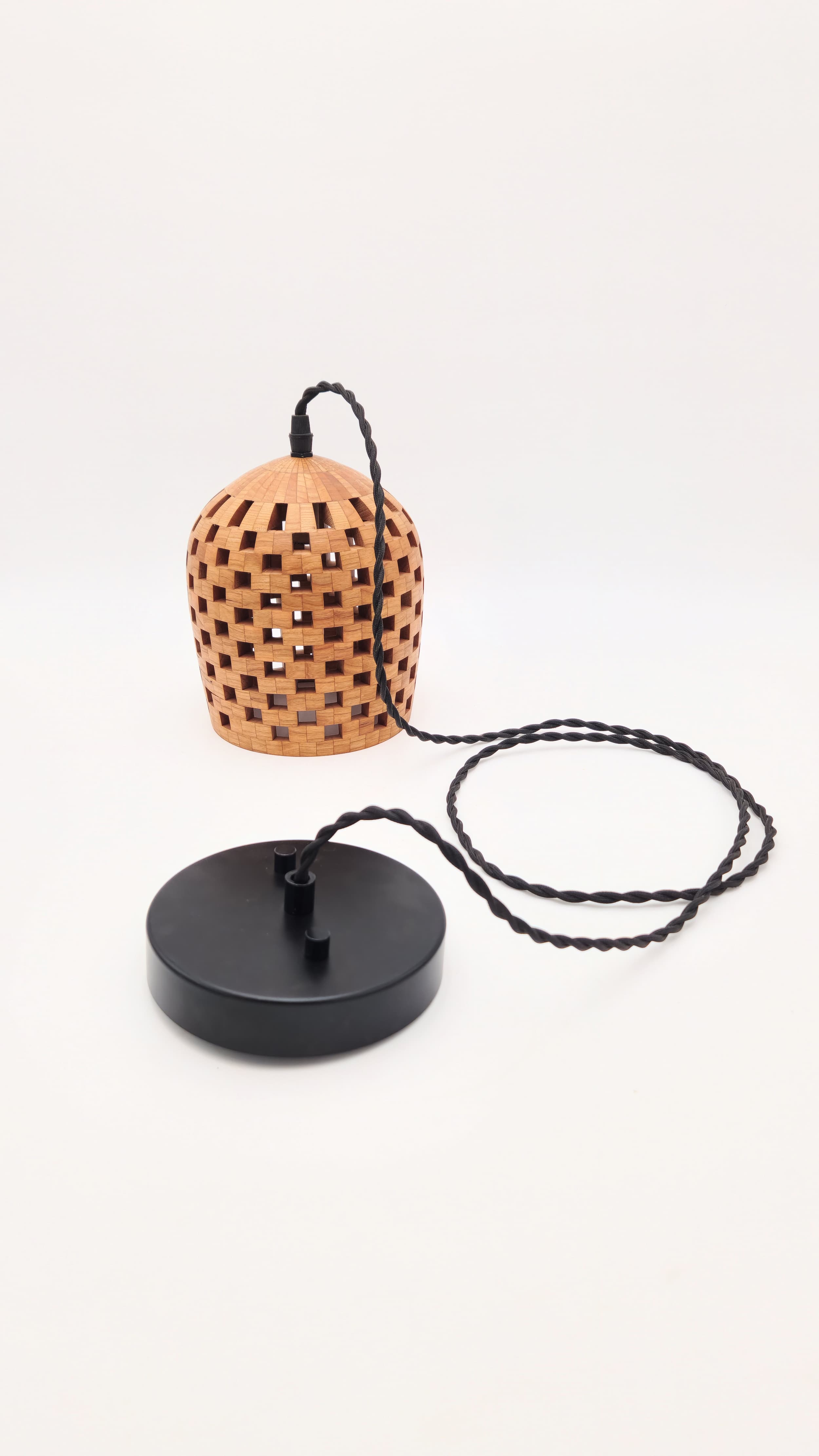 Segmented Cherry Pendant Light, 6" x 7"