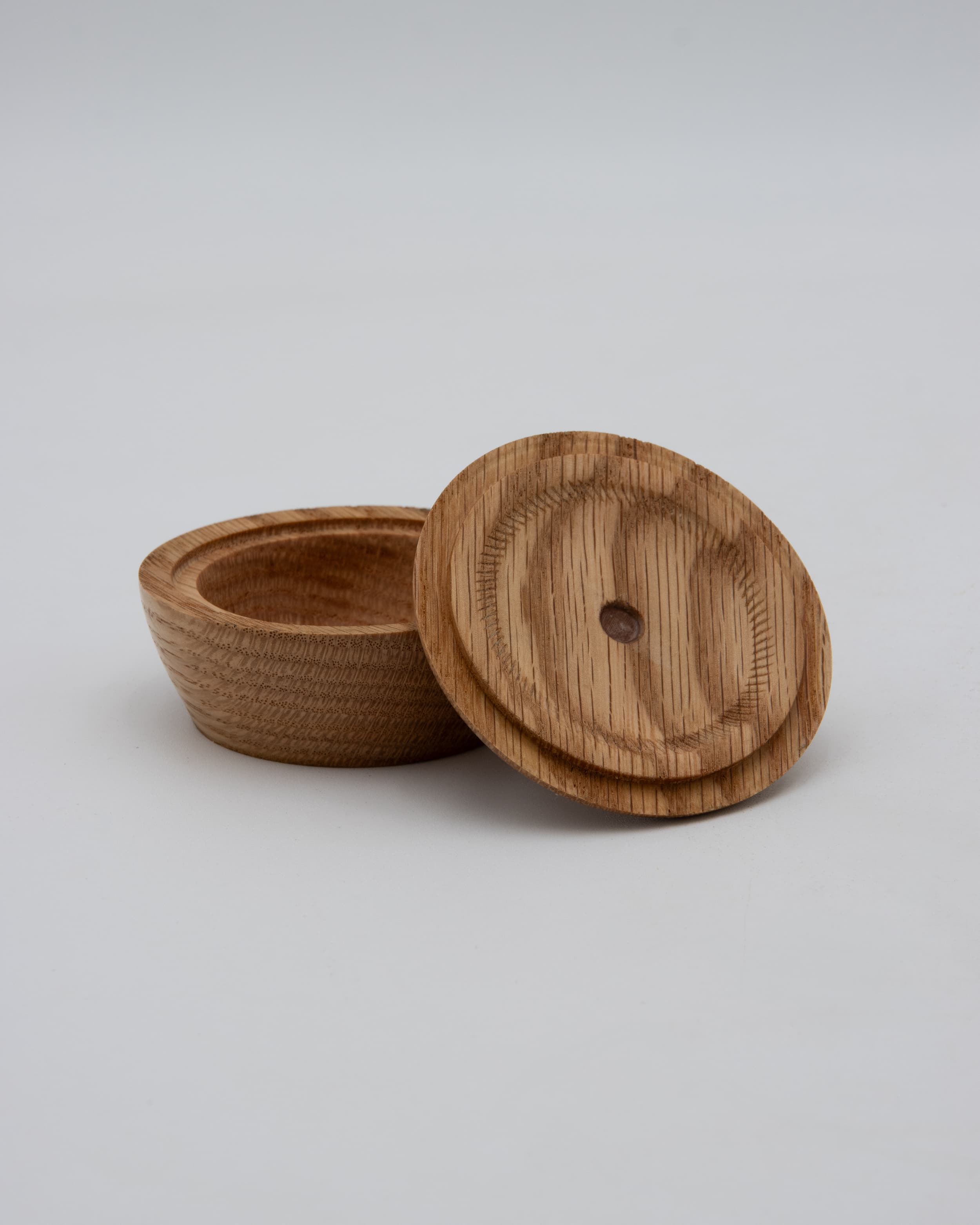 Red Oak Lidded Box with Cherry Finial, 2