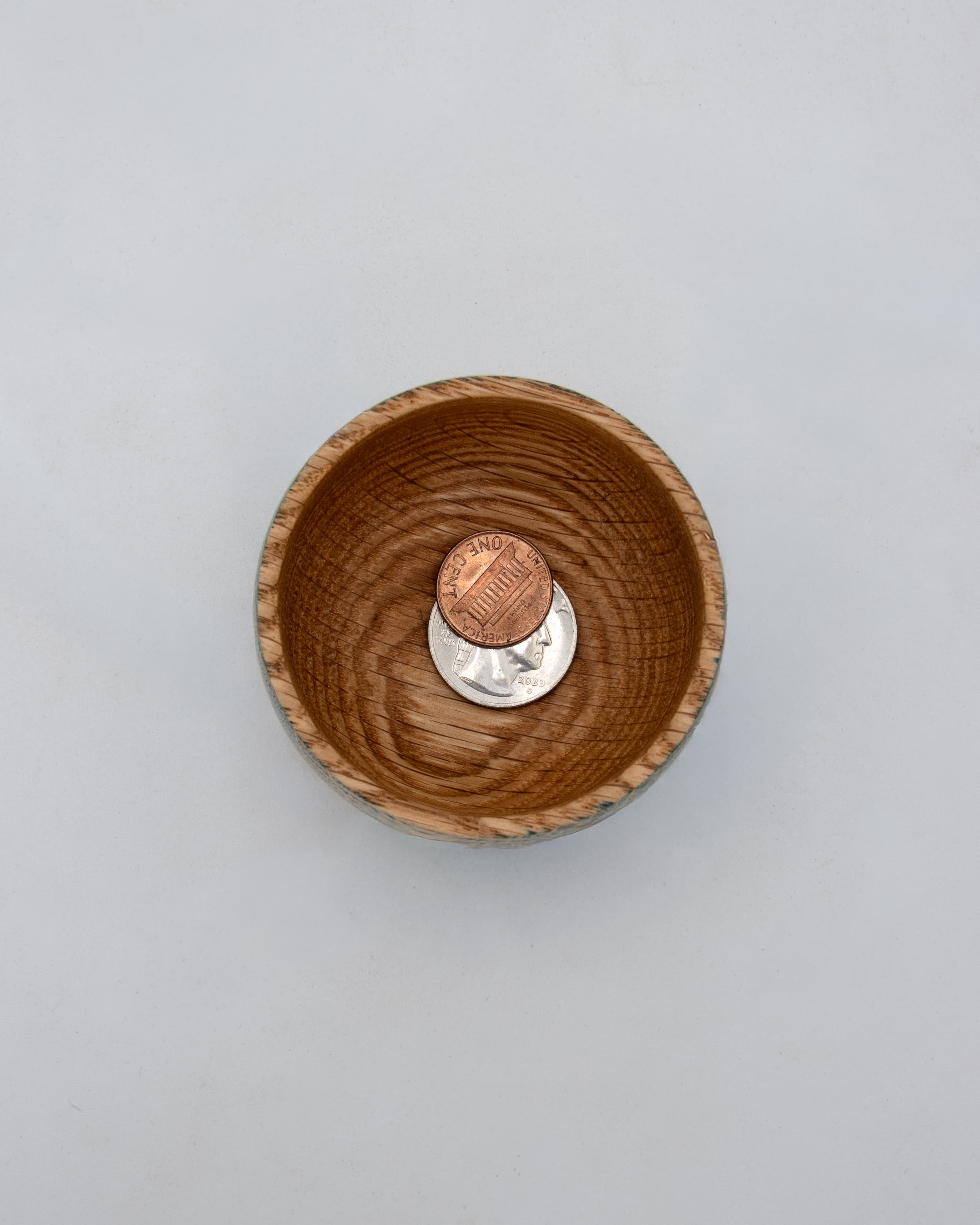 Custom Dyed Red Oak Bowl, 3" x 1.5"