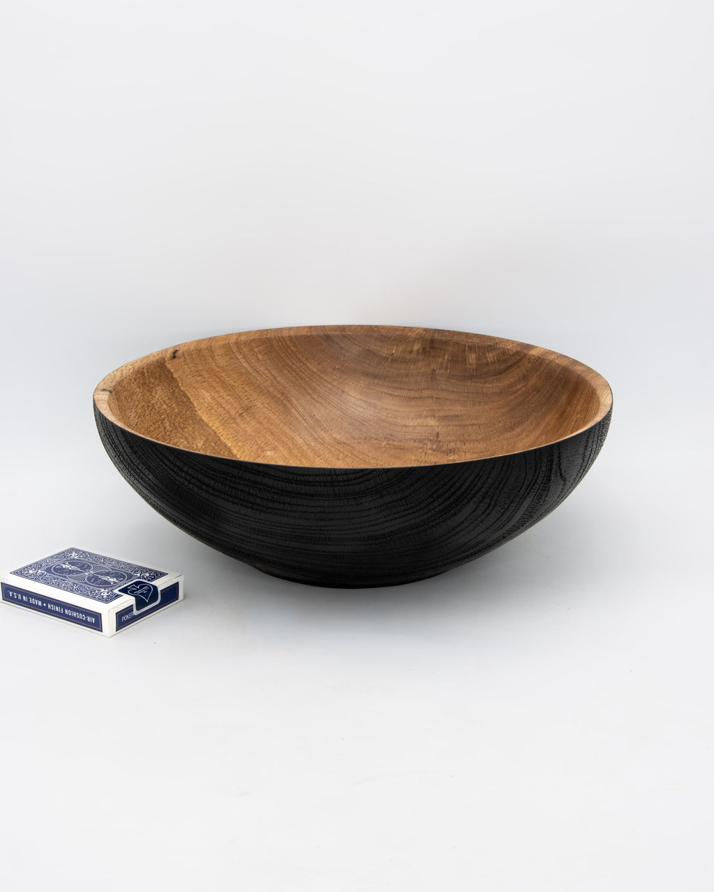 Shou Sugi Ban White Oak Bowl, 13" x 4.5"