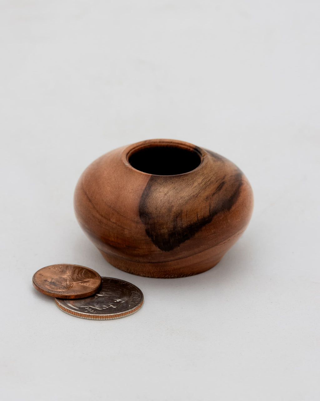 Redwood Hollow Form, 2" x 1"