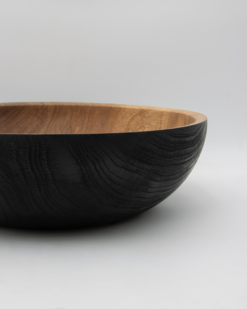 Shou Sugi Ban White Oak Bowl, 13.5" x 5.5"