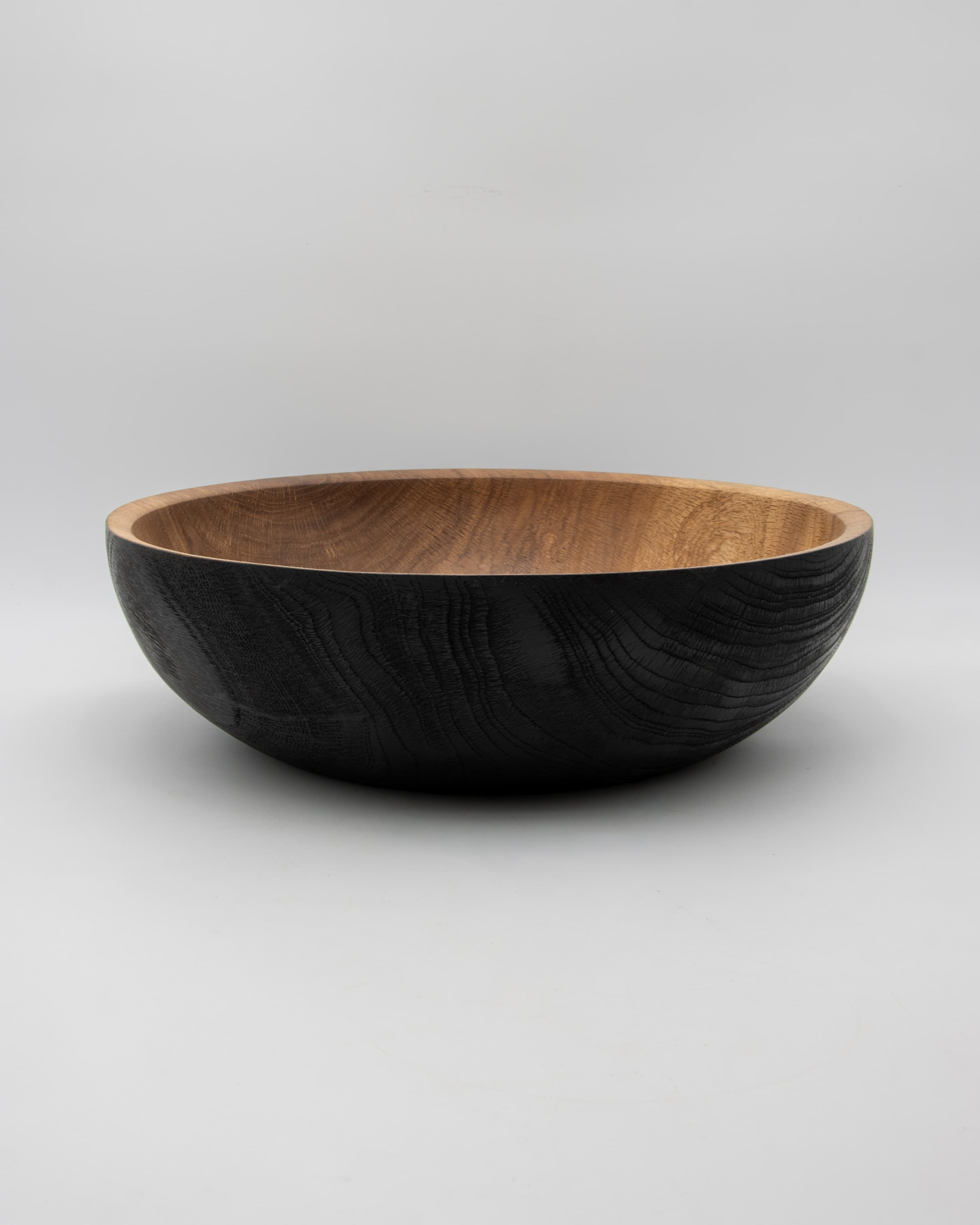 Shou Sugi Ban White Oak Bowl, 13.5" x 5.5"