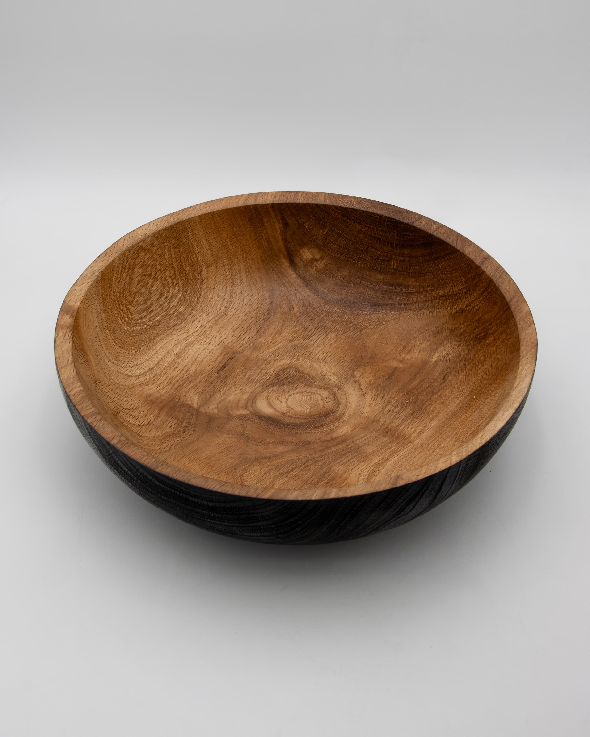 Shou Sugi Ban White Oak Bowl, 13.5" x 5.5"
