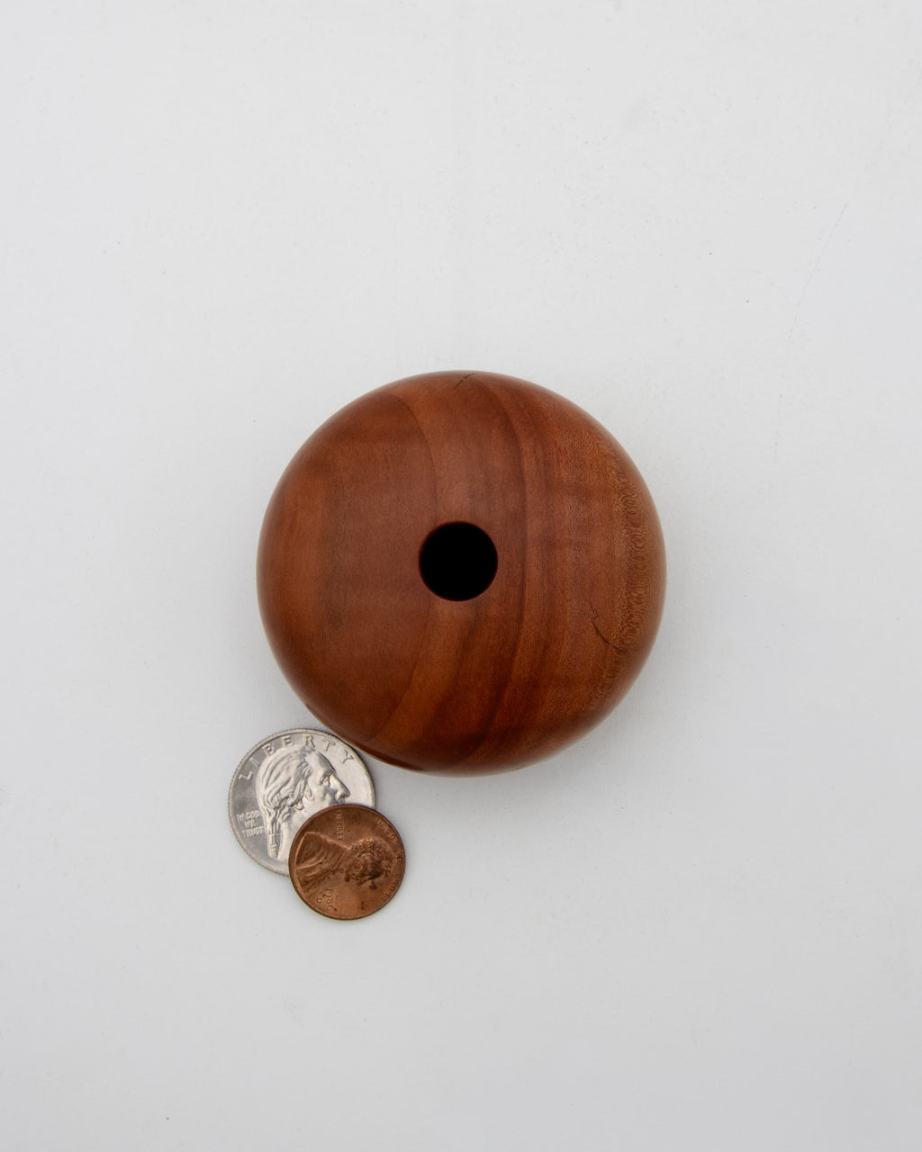 Xylosma Hollow Form, 2.5" x 1.5"