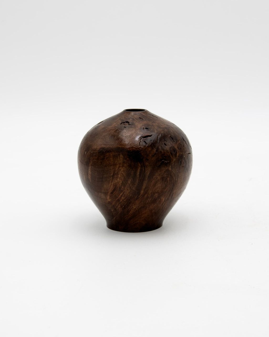 Black Walnut Burl Hollow Form (2), 2.5" x 3"