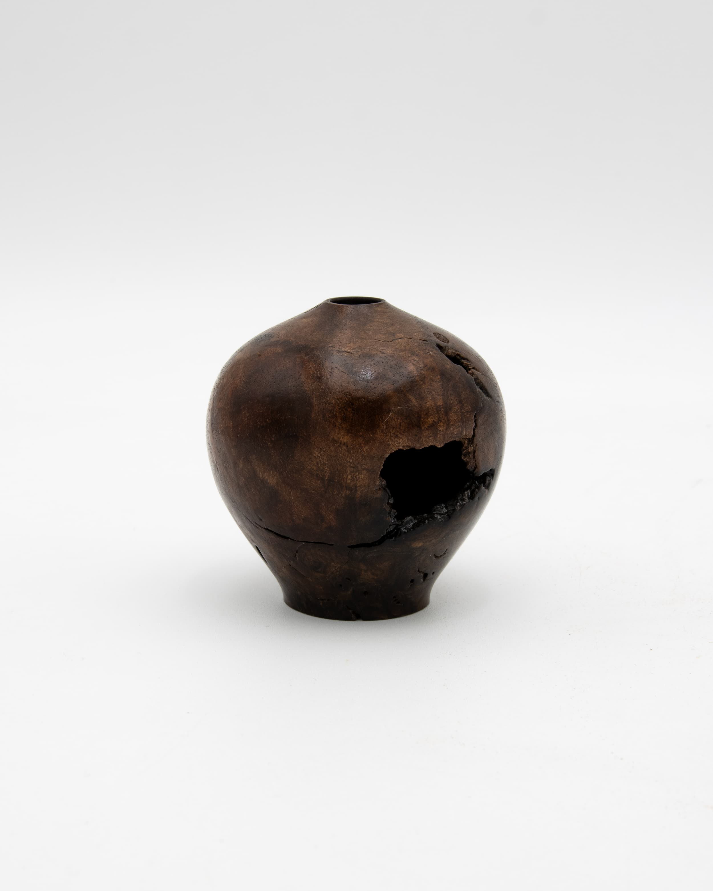 Black Walnut Burl Hollow Form (2), 2.5" x 3"
