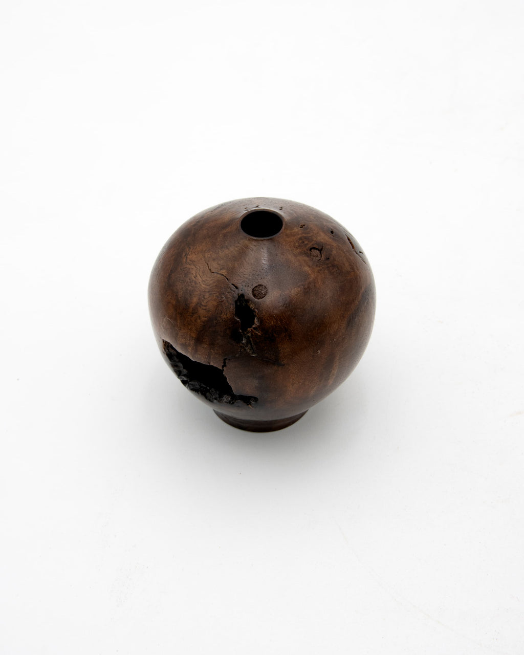Black Walnut Burl Hollow Form (2), 2.5" x 3"