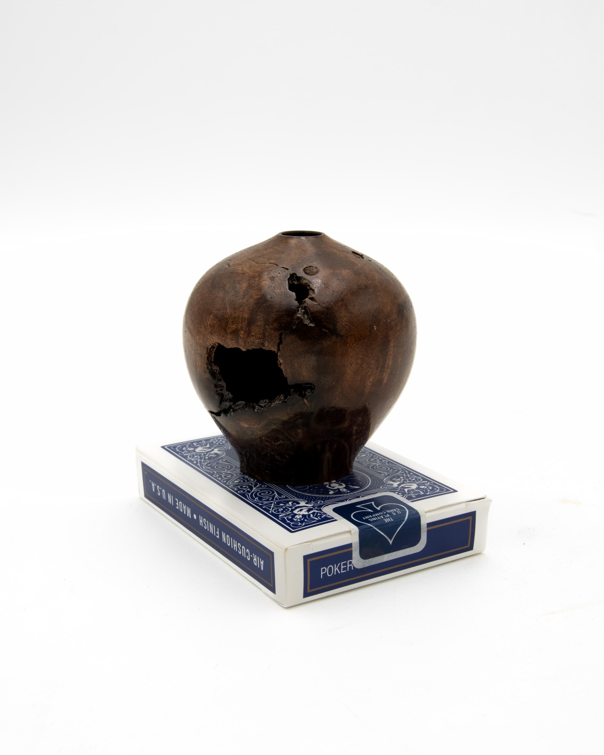 Black Walnut Burl Hollow Form (2), 2.5" x 3"