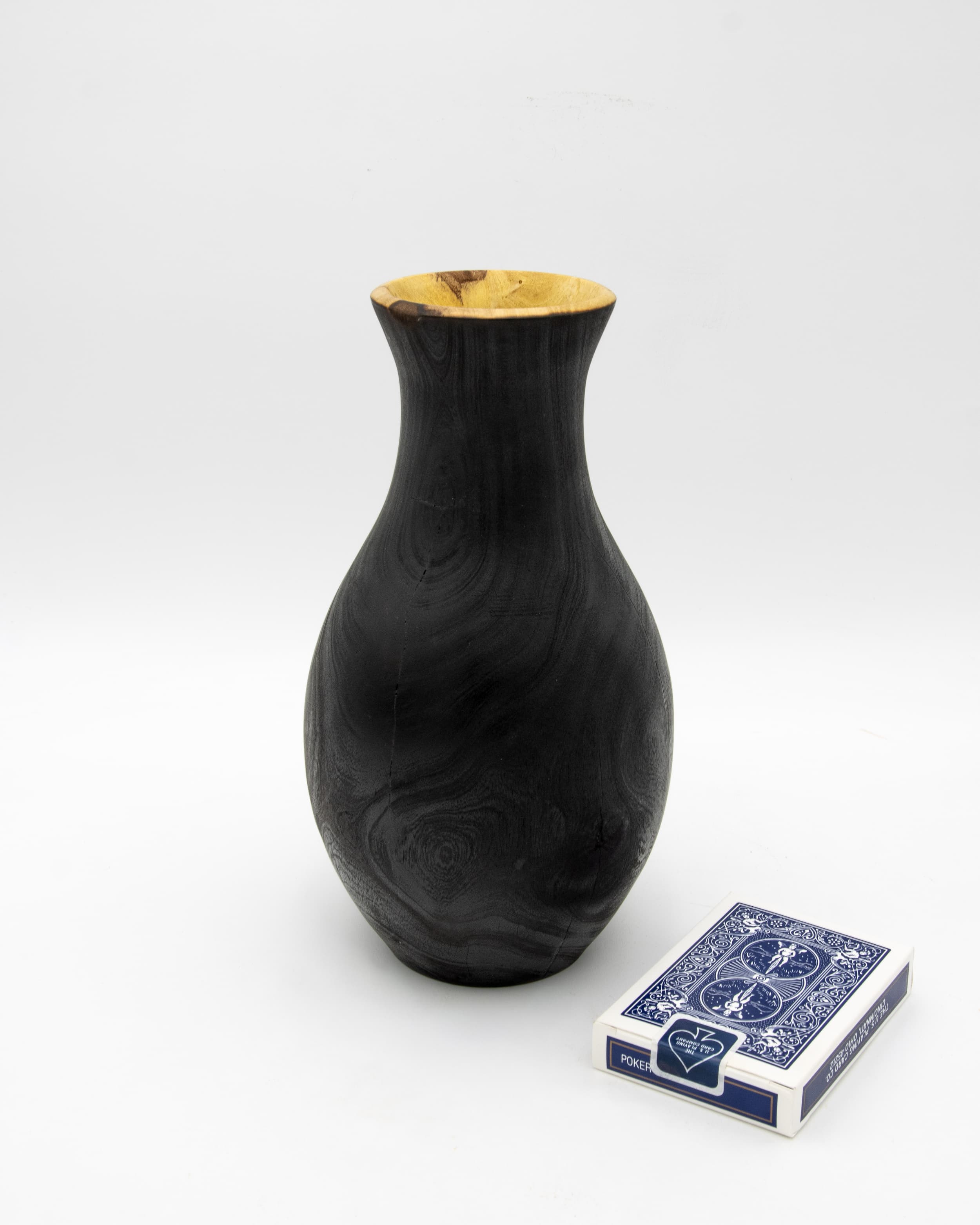 Shou Sugi Ban Orange Vase, 4" x 9"
