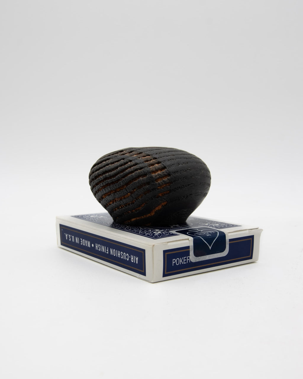 Shou Sugi Ban & Textured Red Oak Hollow Form, 2.5" x 1.5"