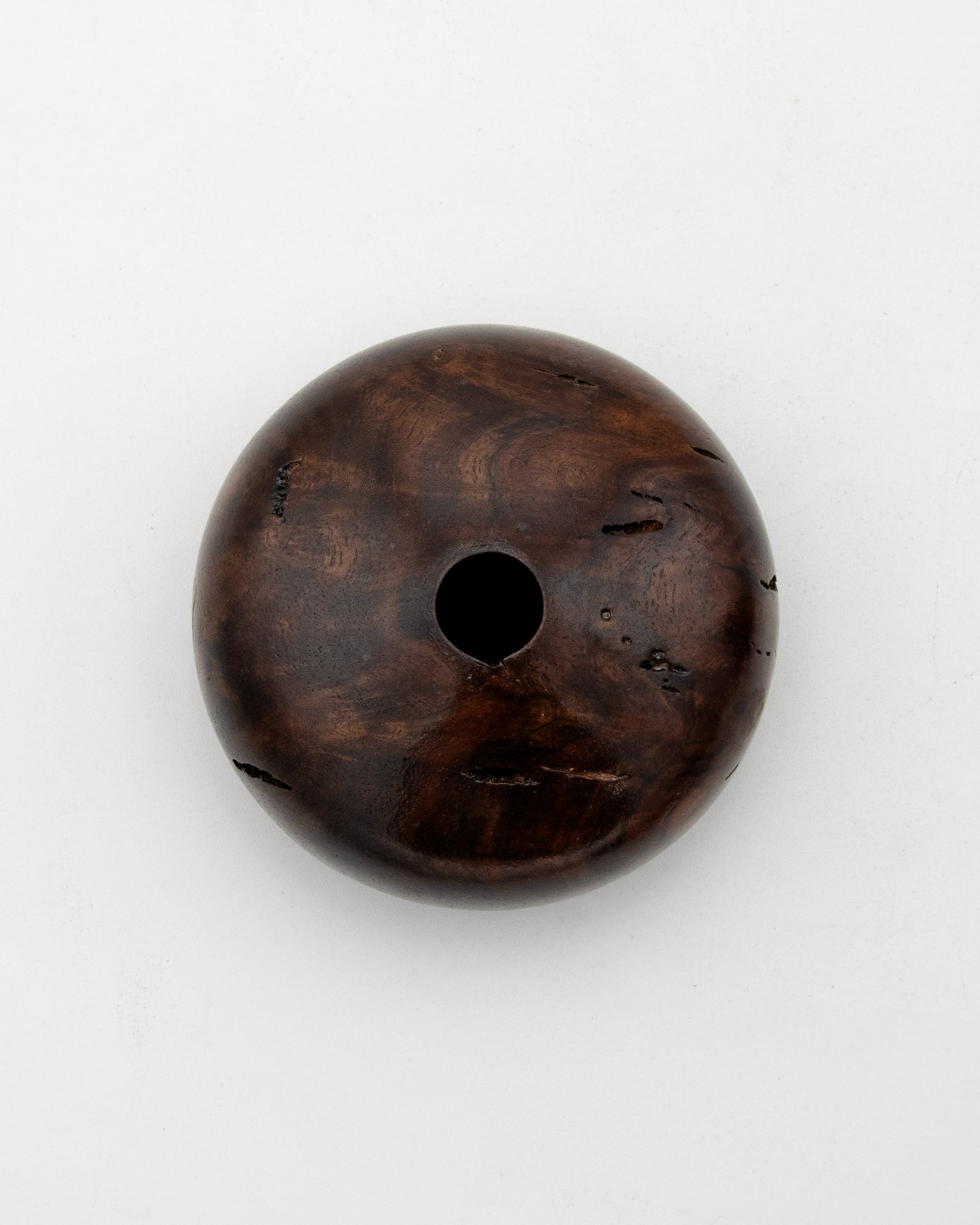 Black Walnut Burl Hollow Form, 3.5" x 2"