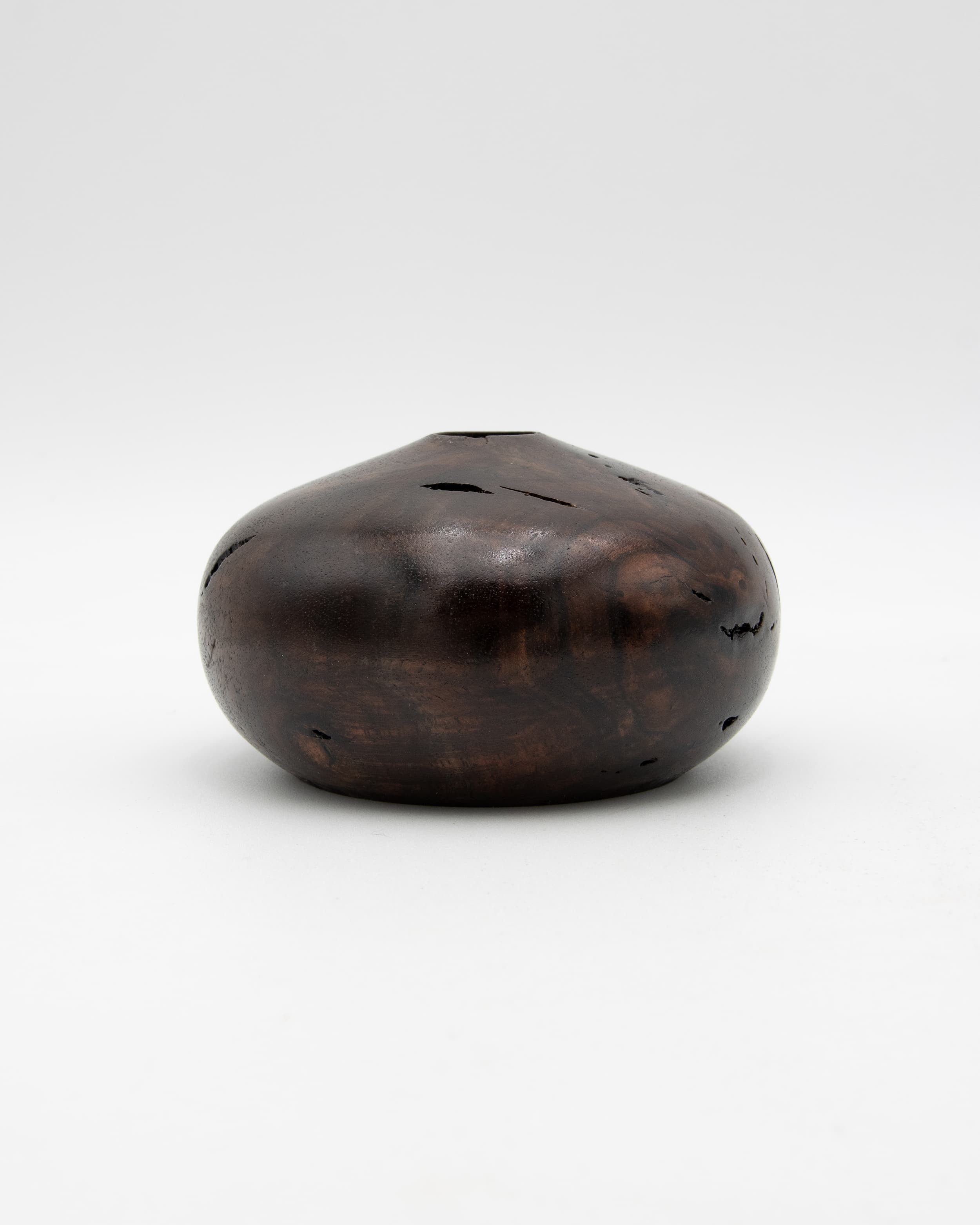 Black Walnut Burl Hollow Form, 3.5" x 2"