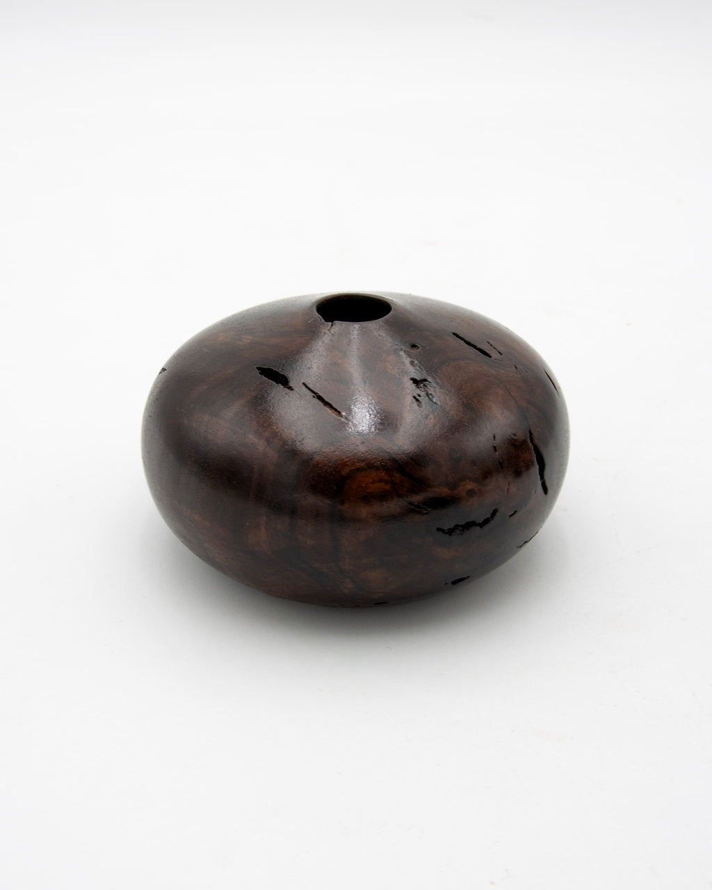 Black Walnut Burl Hollow Form, 3.5" x 2"