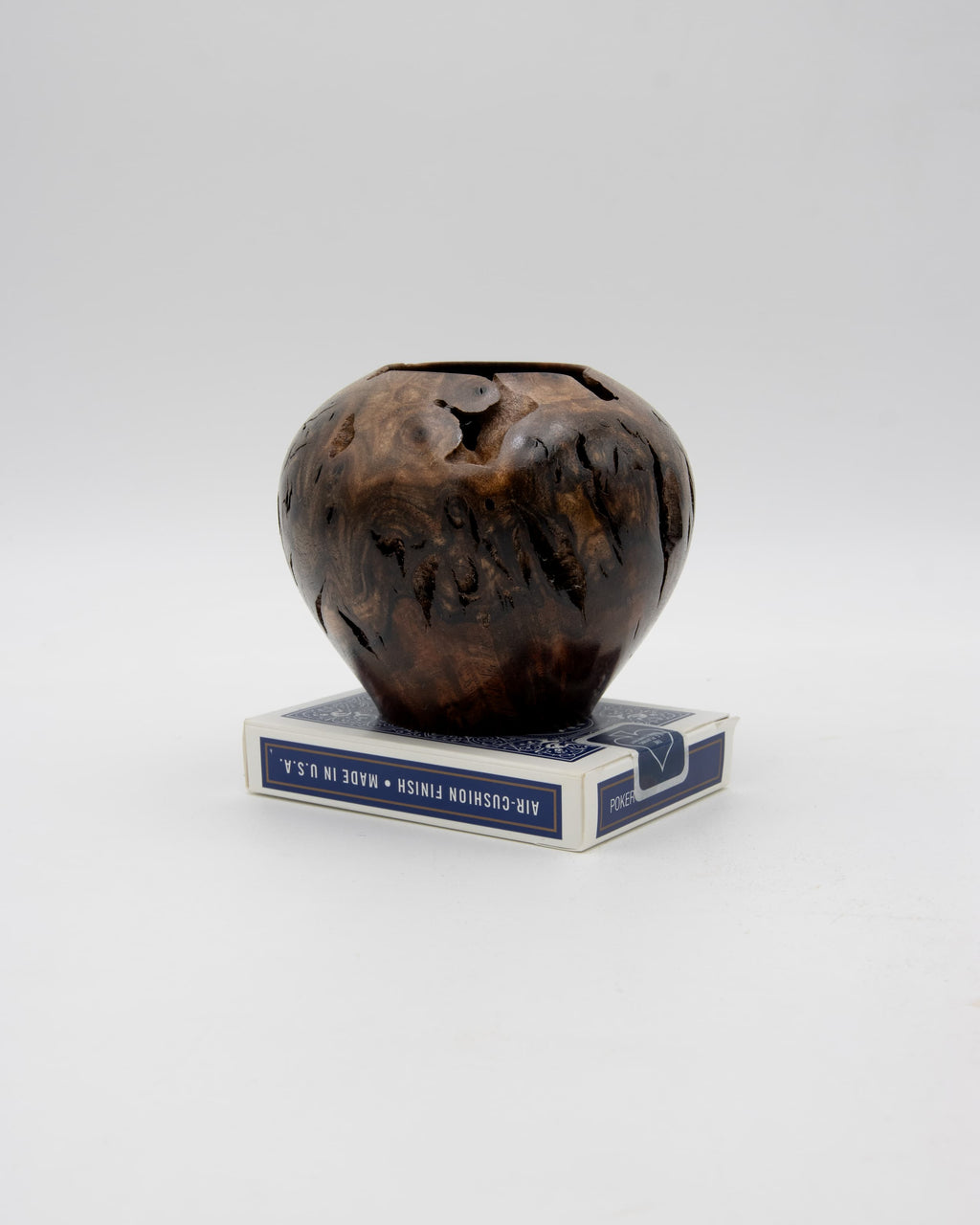 Black Walnut Burl Hollow Form, 3.75" x 3.5"