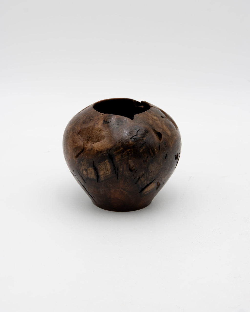Black Walnut Burl Hollow Form, 3.75" x 3.5"