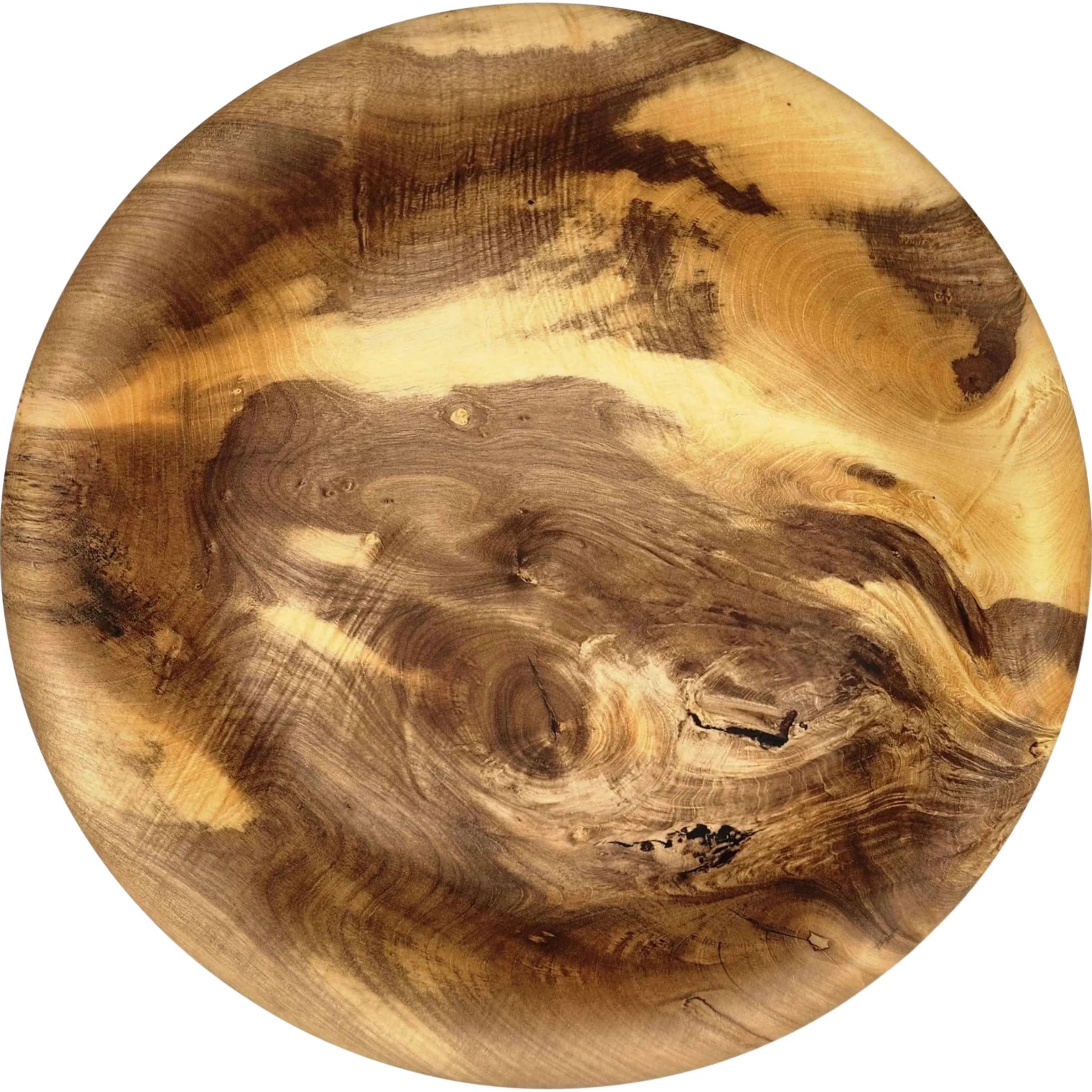 Orange Wood Bowl, 12" x 2"