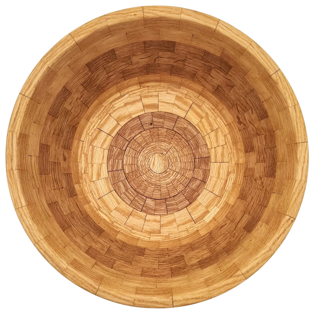 Segmented Red Oak Bowl, 11" x 5"