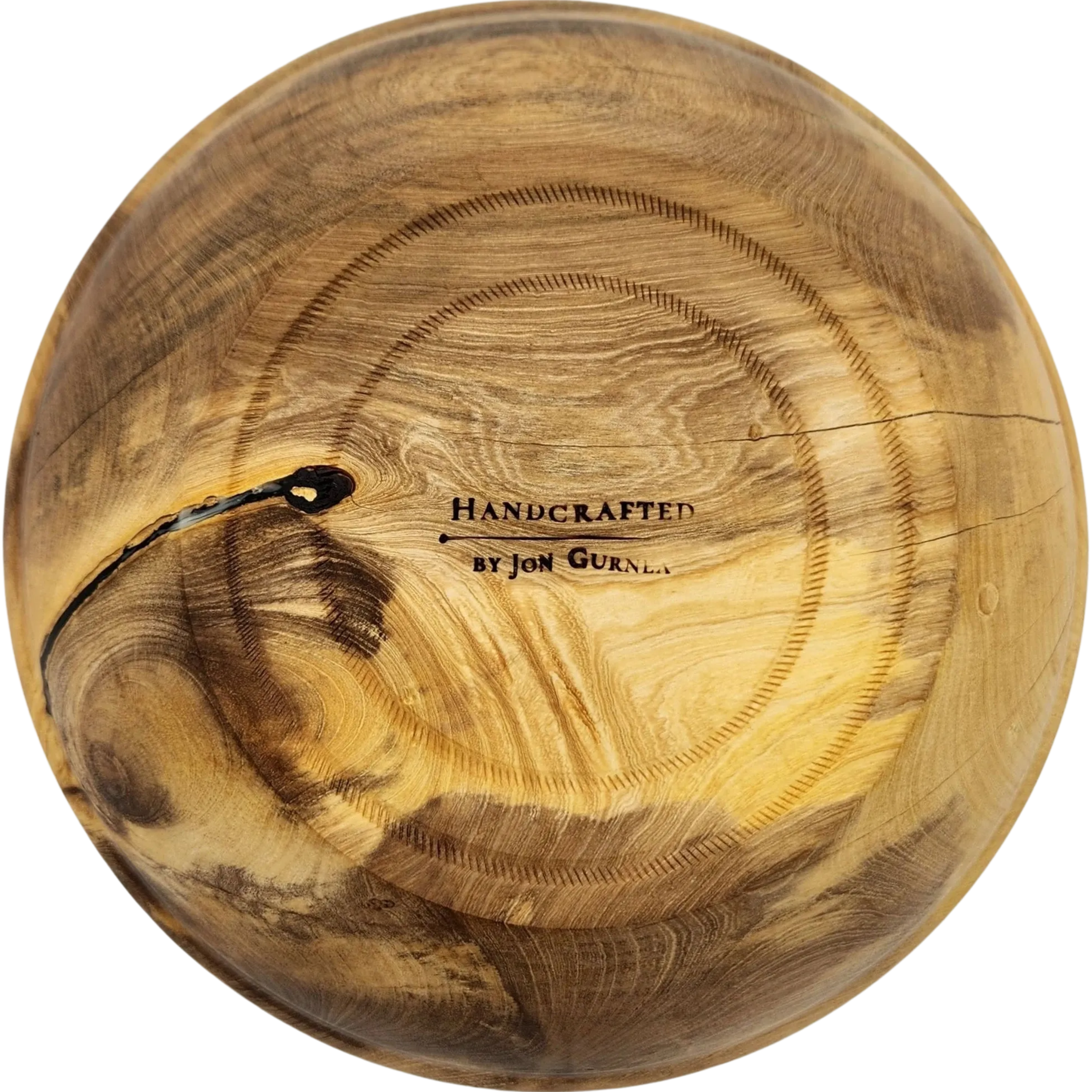 Orange Wood Bowl (B), 10" x 2"
