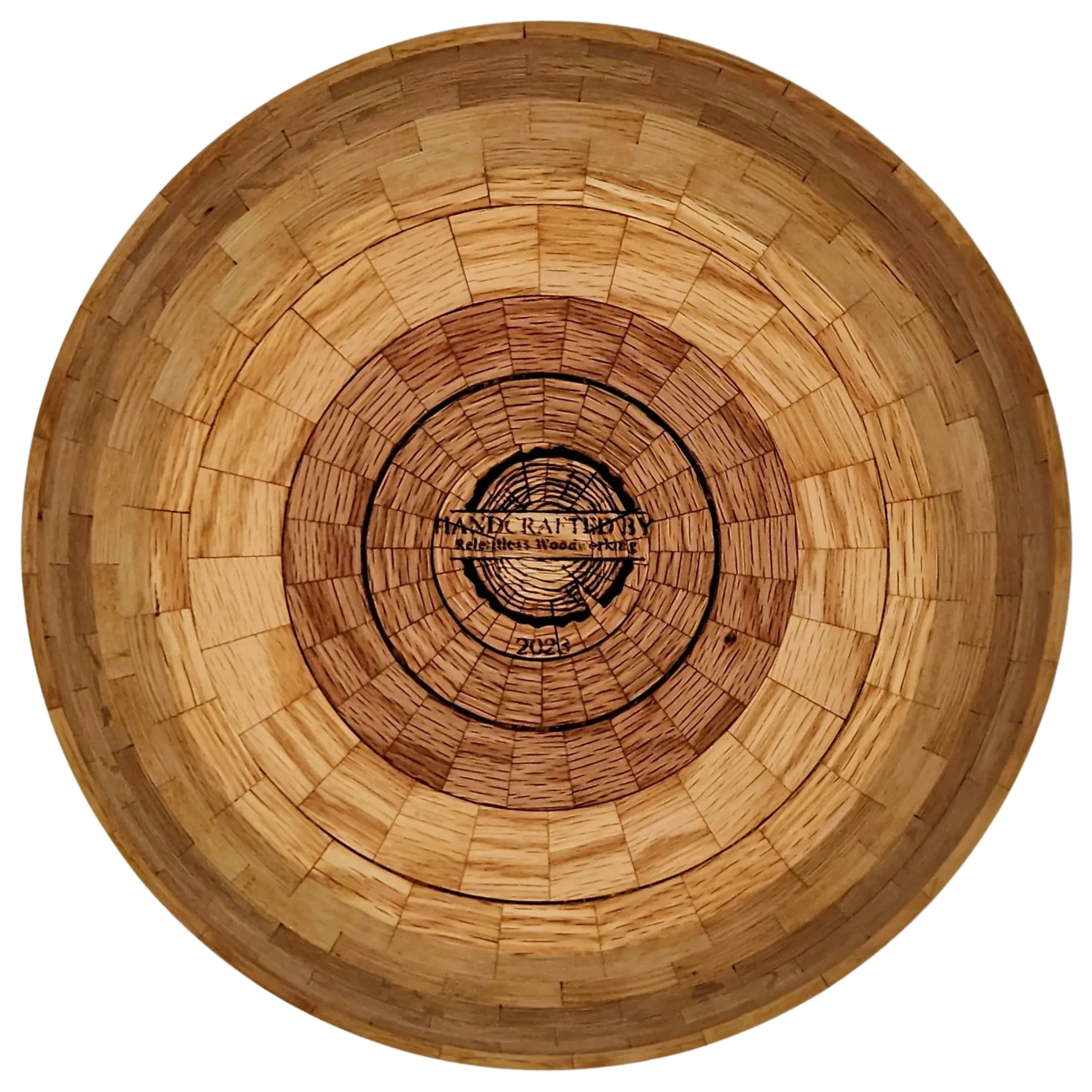 Segmented Red Oak Bowl, 11" x 5"