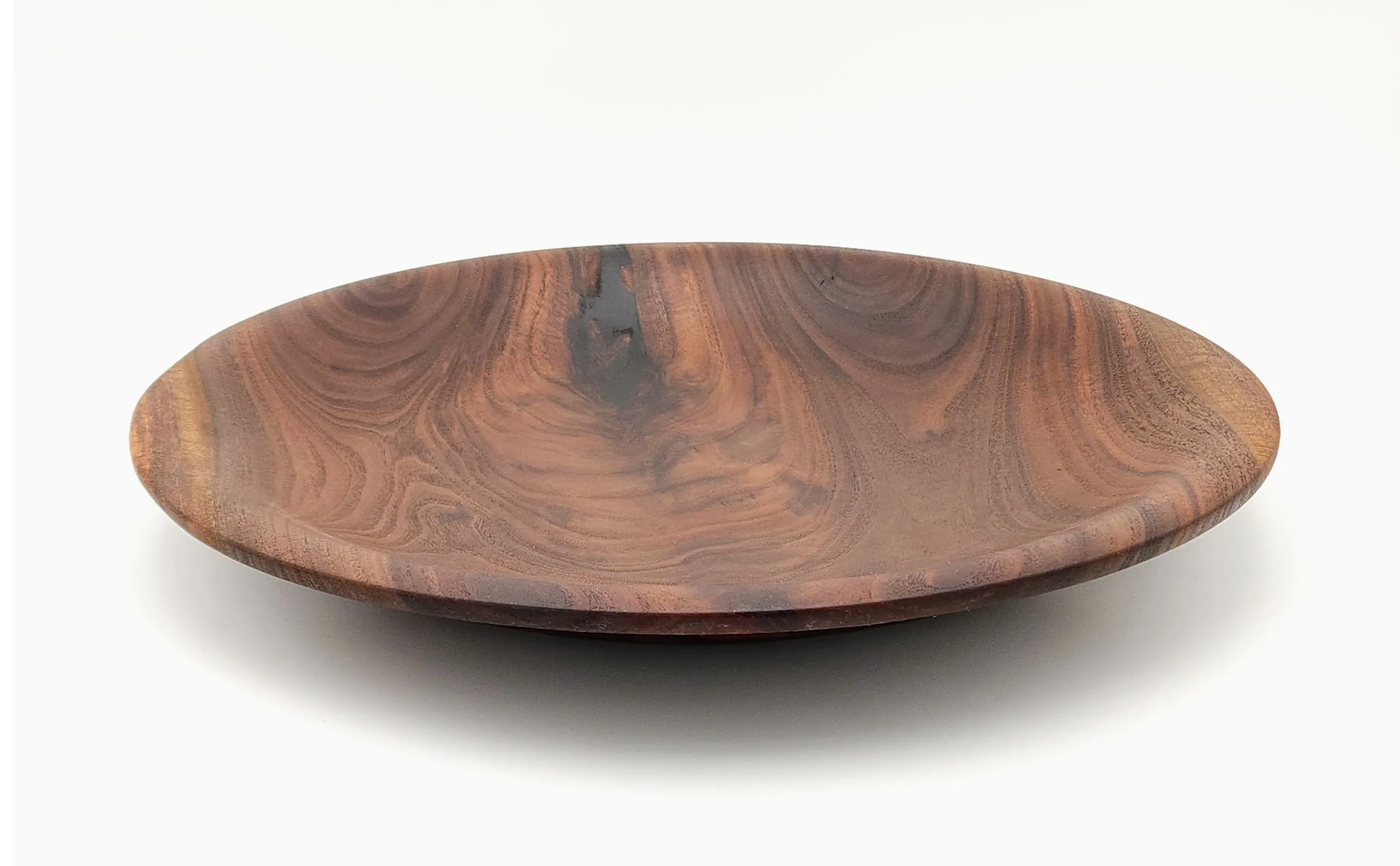 Black Walnut Feather Figure Platter, 16.5" x 1.5"