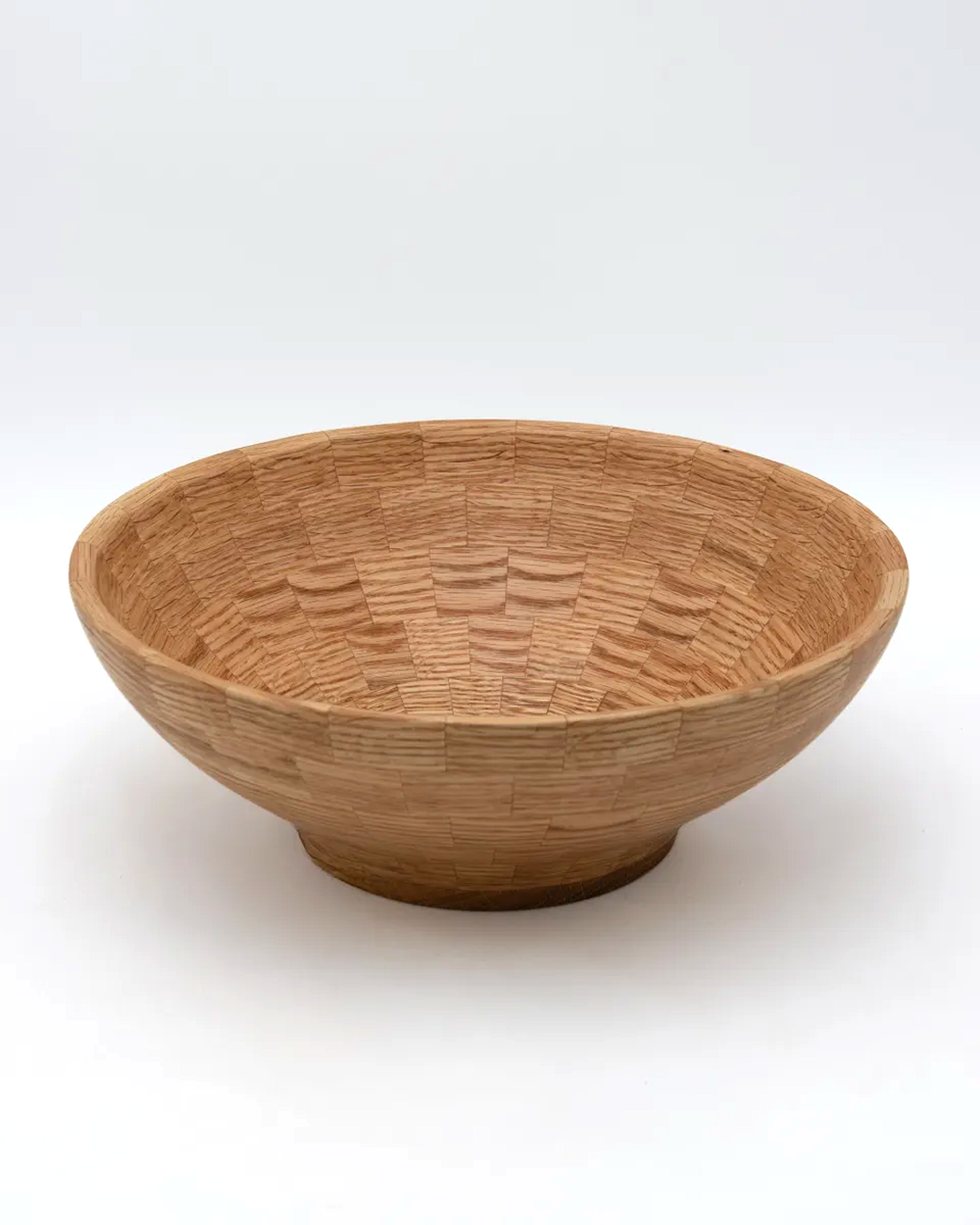 Segmented Red Oak Bowl (2), 10.5" x 4"