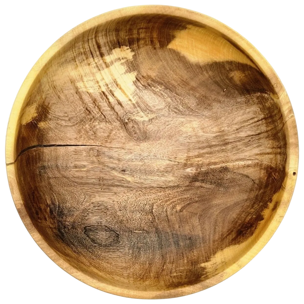 Orange Wood Bowl, 9" x 2"