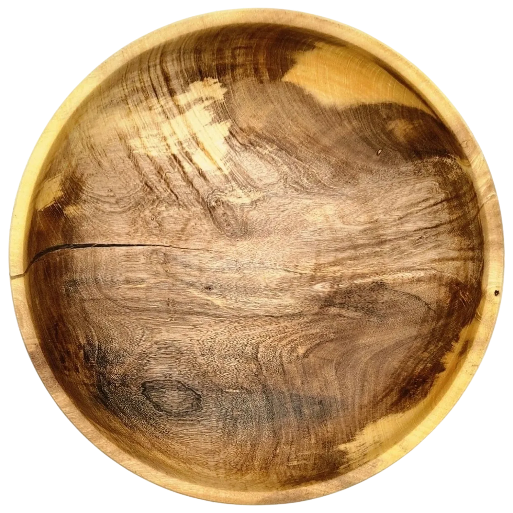 Orange Wood Bowl, 9" x 2"