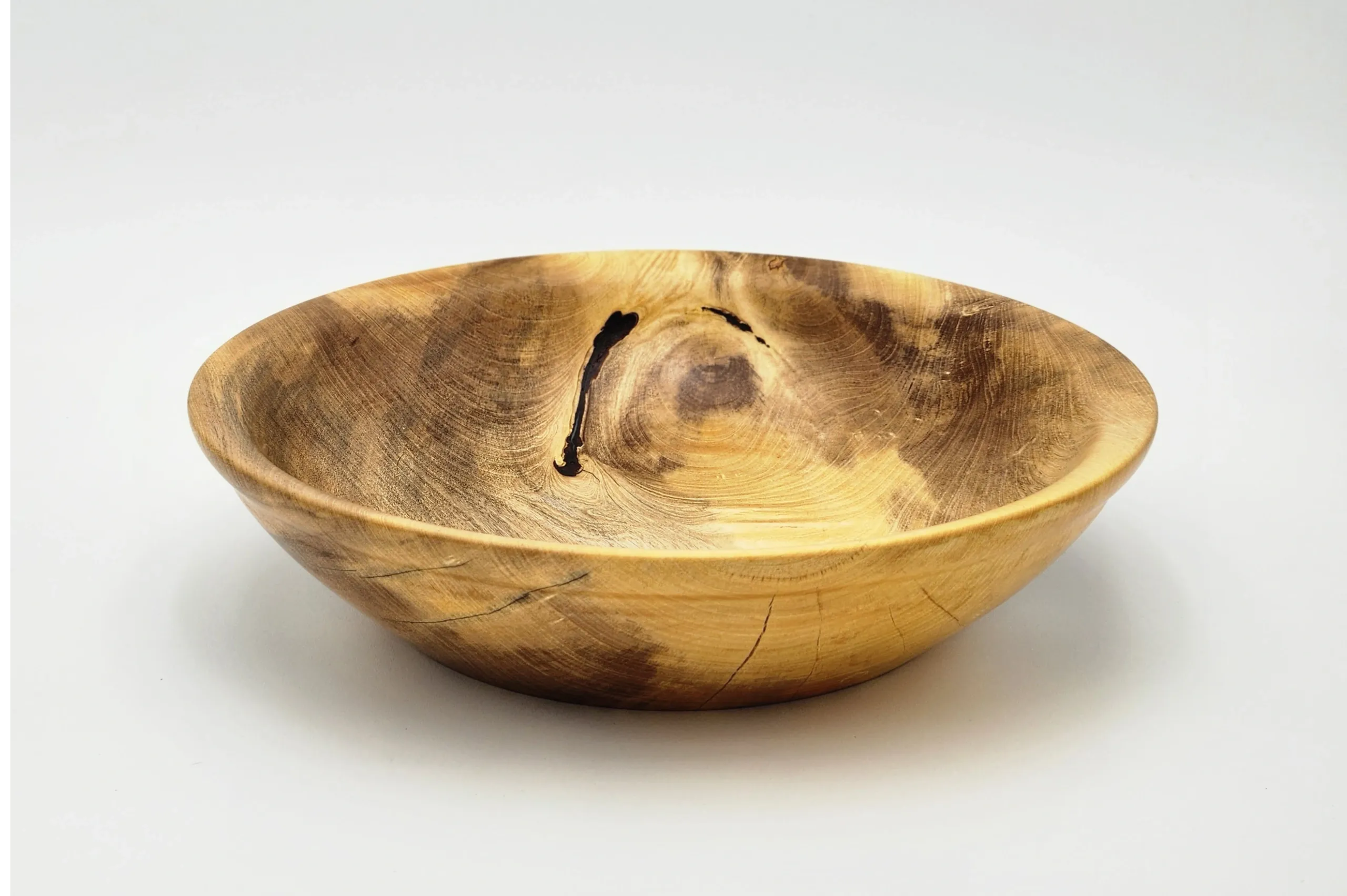 Orange Wood Bowl (B), 10" x 2"