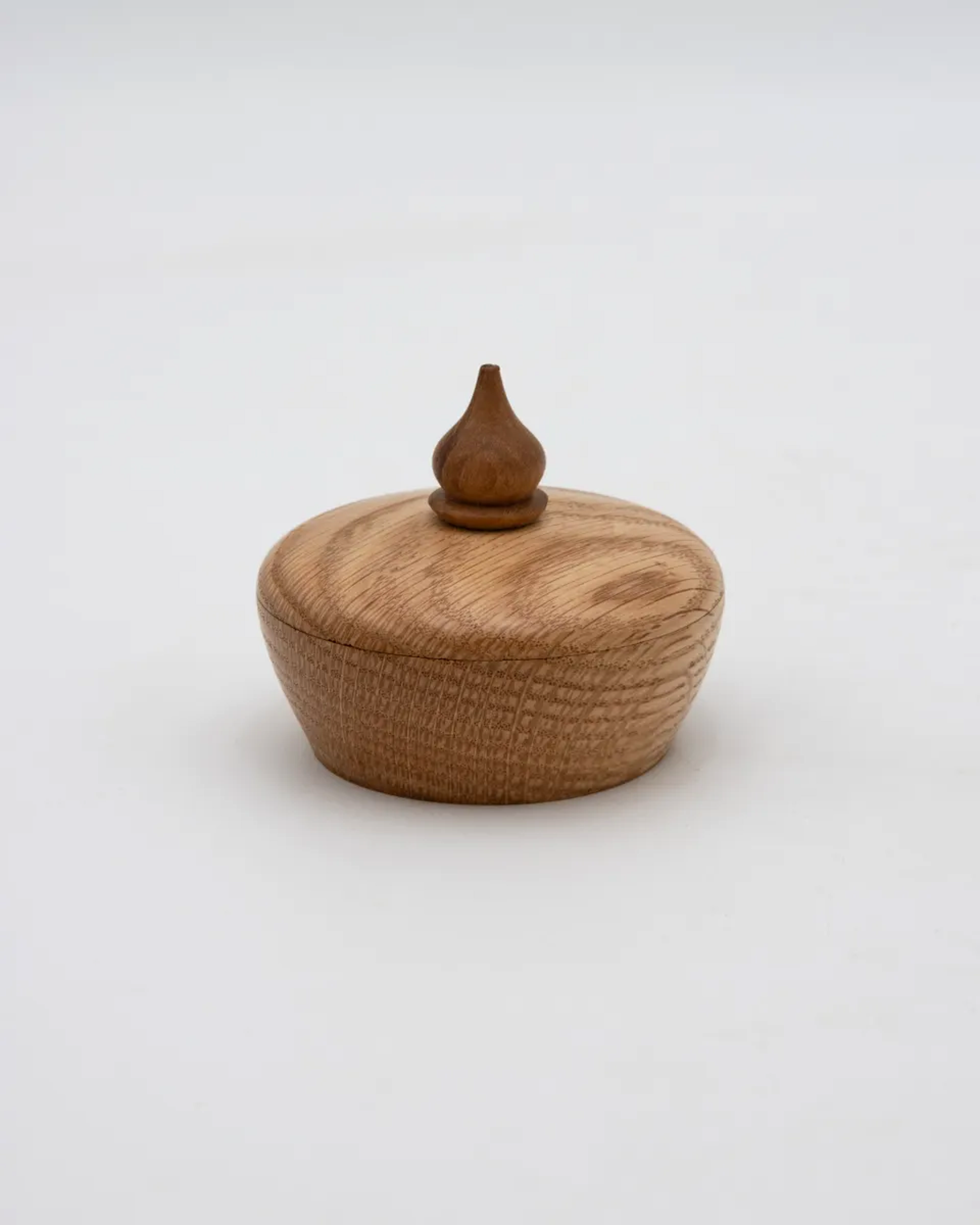 Red Oak Lidded Box with Cherry Finial, 2