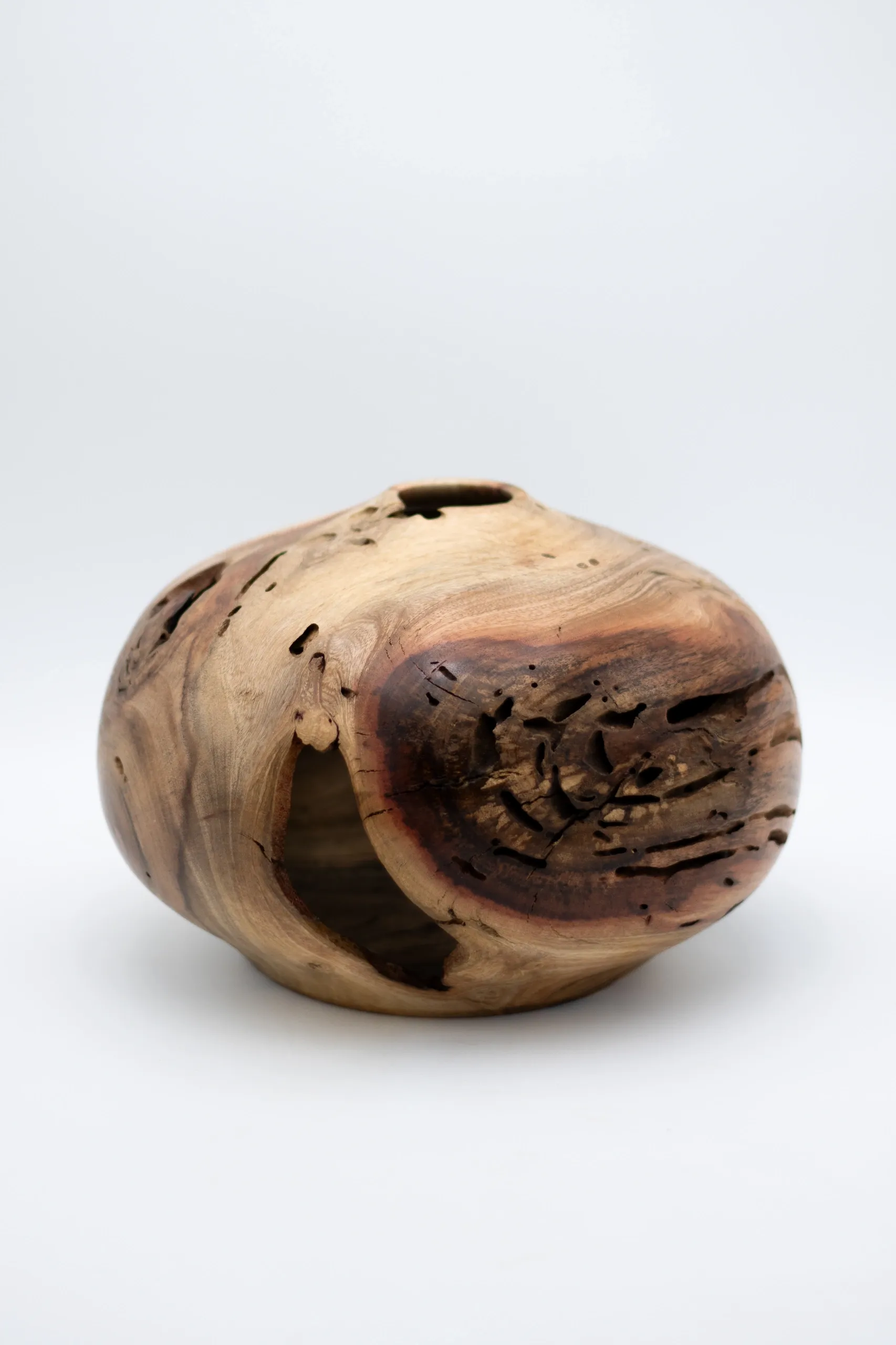 Carob Hollow Form, 9" x 6.5"