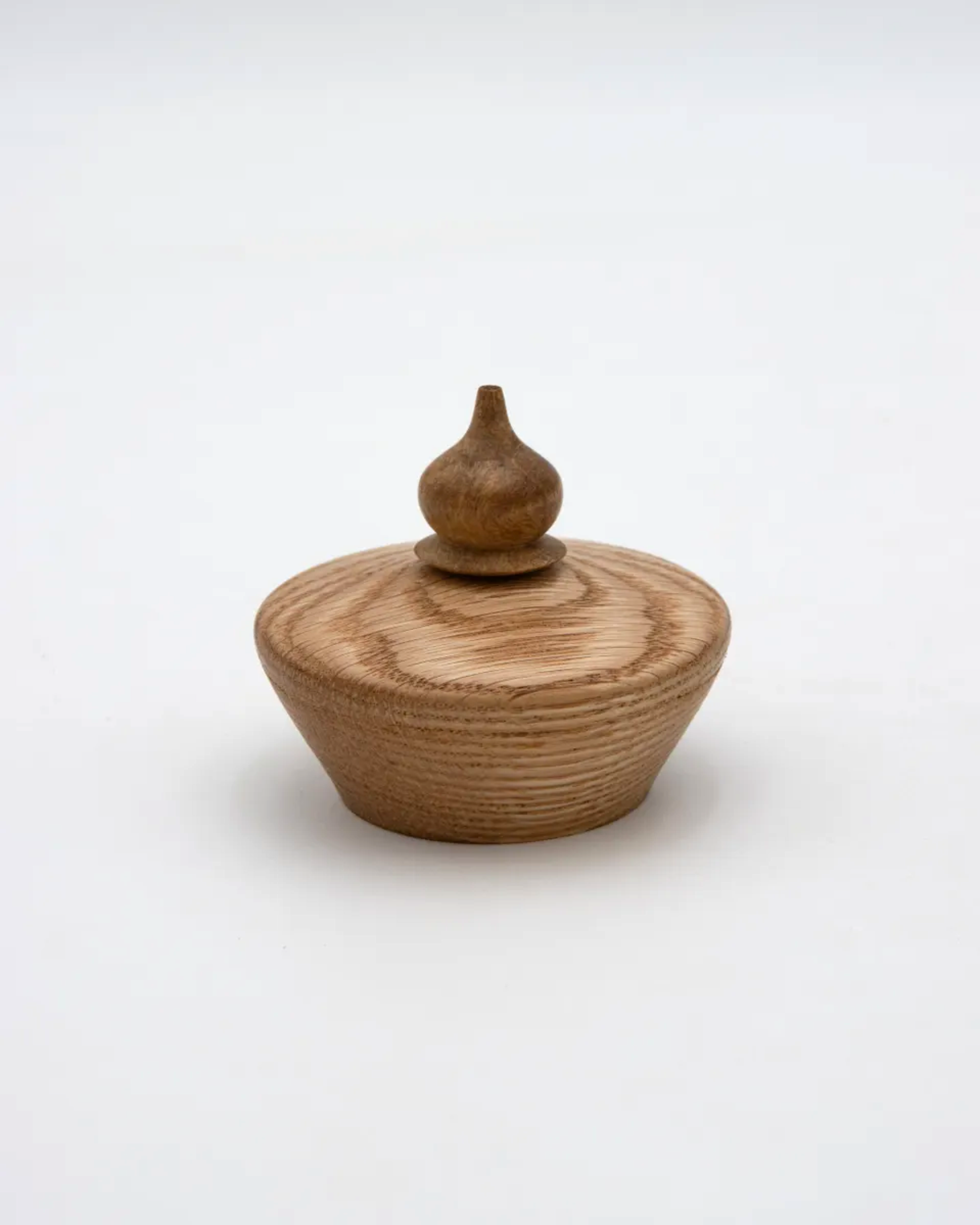 Red Oak Lidded Box with Walnut Finial