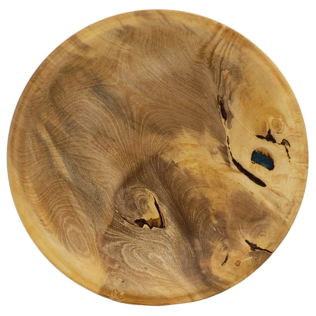 Orange Wood Bowl, 9" x 2"