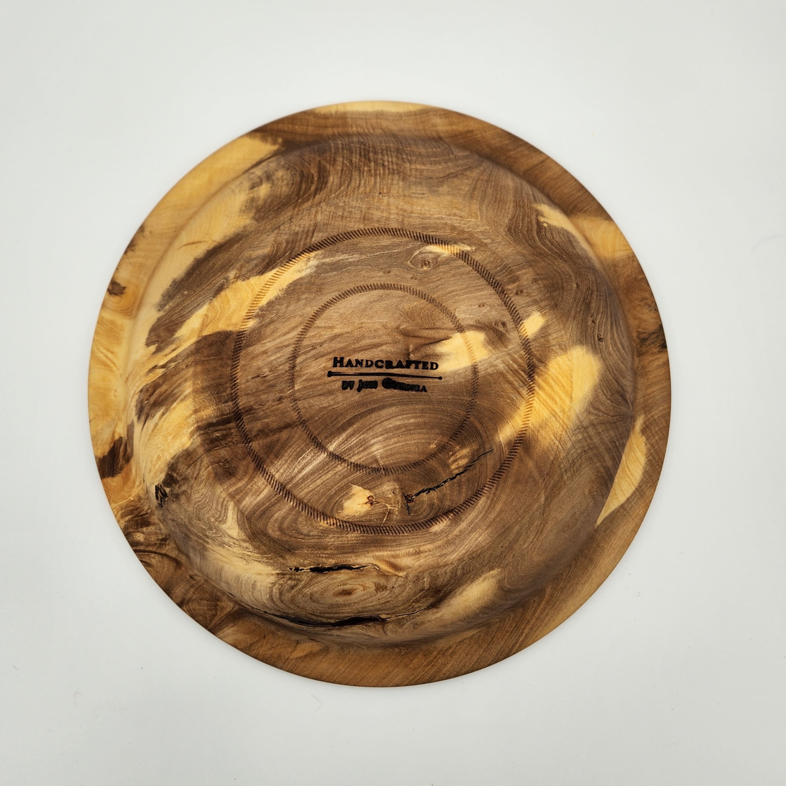 Orange Wood Bowl, 12" x 2"