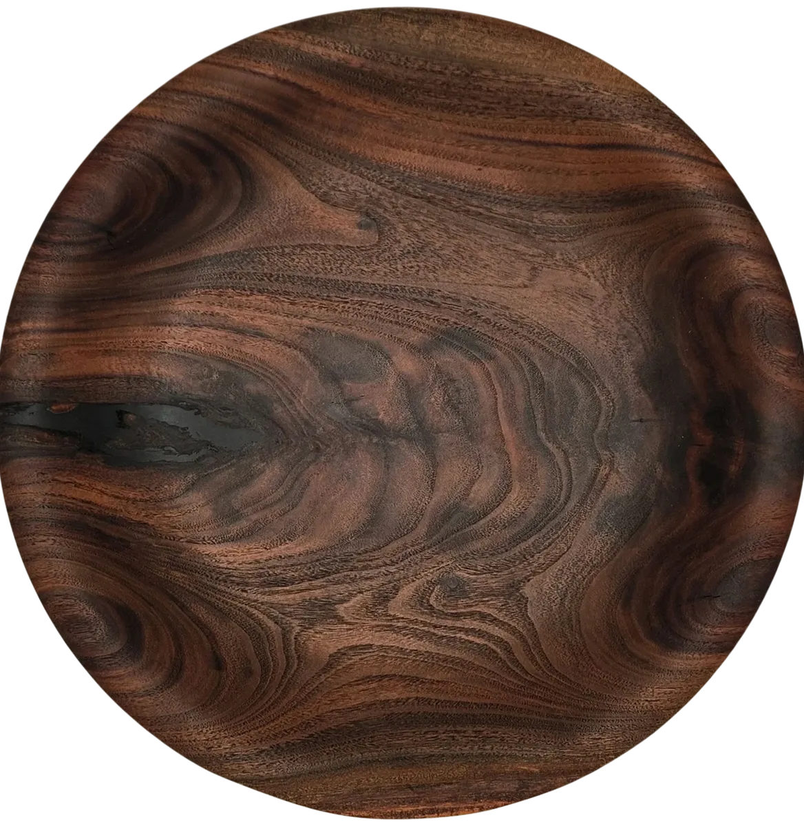 Black Walnut Feather Figure Platter, 16.5" x 1.5"